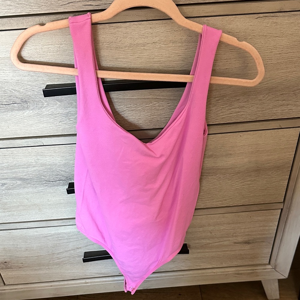 FREE PEOPLE Pink Sleeveless Bodysuit